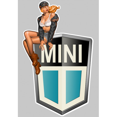 MINI Vintage left Pin Up laminated decal