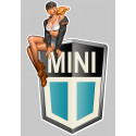 MINI Vintage left Pin Up laminated decal