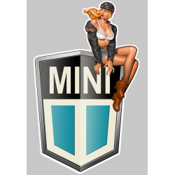 MINI  Pin Up Vintage droite sticker vinyle laminé