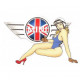 MINI  left Pin Up laminated decal