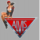 ALVIS Vintage left Pin Up laminated decal