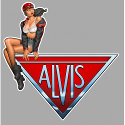 ALVIS  Pin Up Vintage gauche sticker vinyle laminé