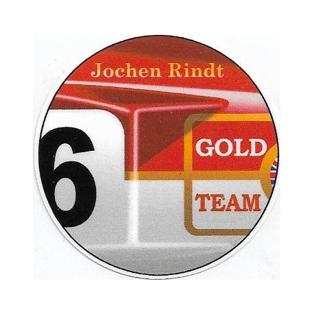 Jochen RINDT n°6 sticker droit vinyle laminé