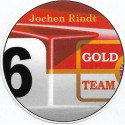 Jochen RINDT n°6 sticker vinyle laminé