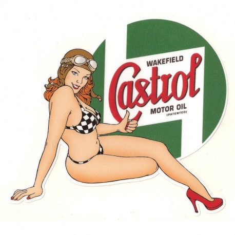 CASTROL Wakefield Pin Up droite Sticker vinyle laminé