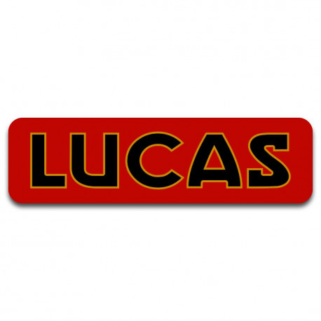 LUCAS laminated  decal