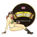 THE VINCENT  Pin Up droite Sticker vinyle laminé