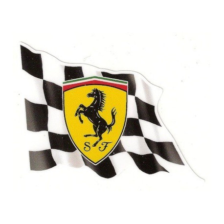 Scuderia FERRARI  Flag Sticker UV 75mm x 55mm   