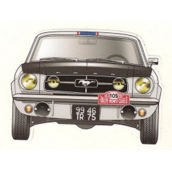 FORD MUSTANG ( Johnny Hallyday Monte carlo 1967 ) lamined sticker