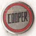 COOPER enamel badge 19mm