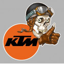 KTM right Skull laminated vinyl decal