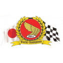 HONDA bike World Champions flags laminated decal