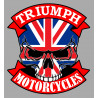 TRIUMPH UK Skull Sticker vinyle laminé