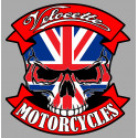 VELOCETTE skull laminated decal