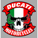 DUCATI Skull Sticker vinyle laminé