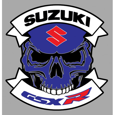 SUZUKI GSXR Skull laminated decal - cafe-racer-bretagne.clicboutic.com