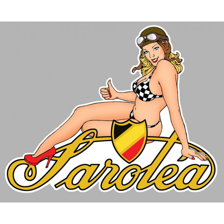 SAROLEA left Pin Up Sticker UV 