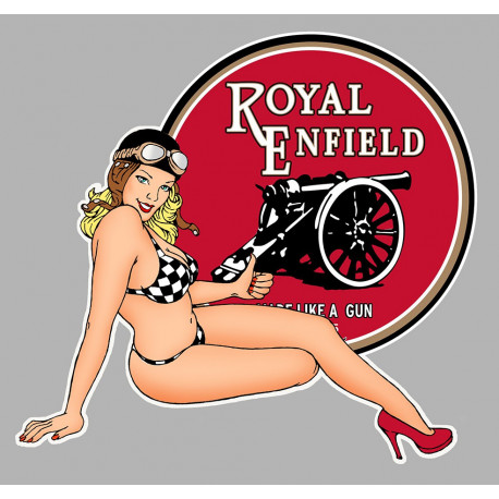 ROYAL ENFIELD Pin Up  right Sticker UV 