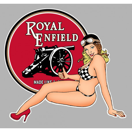 ROYAL ENFIELD Pin Up  left Sticker UV 