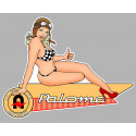 PALOMA Pin Up Sticker droite vinyle laminé