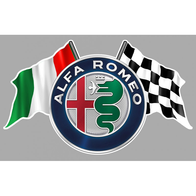 2 ALFA logo design sticker decal 100 cm ALFA ROMEO by XL-Shops