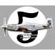 P51 MUSTANG ROTO FINISH Sticker ° 