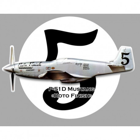 P51 MUSTANG ROTO FINISH Sticker ° 