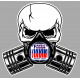 FANTICMOTOR Pistons skull Sticker UV  