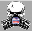 FANTICMOTOR Pistons skull Sticker   