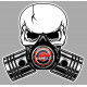 GARELLI Pistons skull Sticker UV  