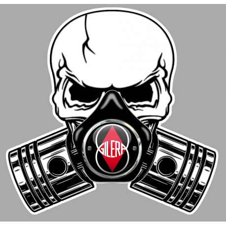 GILERA  Pistons Skull Sticker °