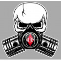 GILERA Pistons Skull Laminated decal