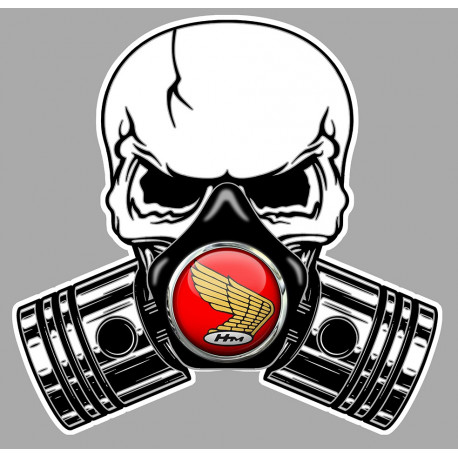 HONDA Pistons skull Sticker  