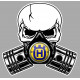 HUSQVARNA Pistons skull Sticker  