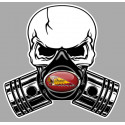 INDIAN Pistons skull Laminated decal