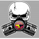 JAPAUTO Pistons skull Sticker  