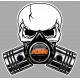 KTM Pistons skull Sticker  