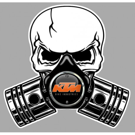 KTM Pistons skull Sticker  