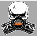 KTM  Pistons Skull Sticker vinyle laminé