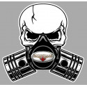 MOTOBECANE Pistons skull Sticker  