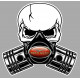 MOTO GUZZI Pistons skull Sticker  