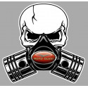 MOTO GUZZI Pistons skull Sticker  