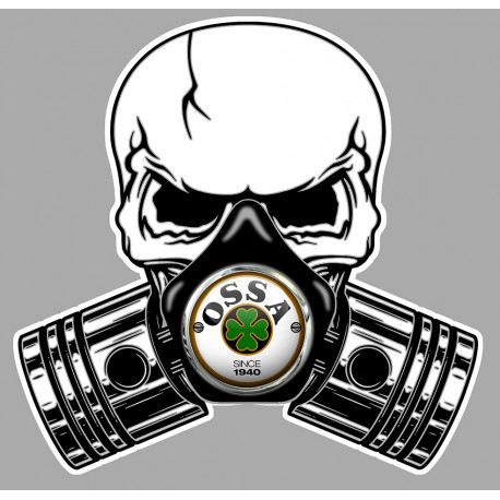 OSSA Pistons skull Sticker  