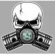 URAL Pistons skull Sticker  