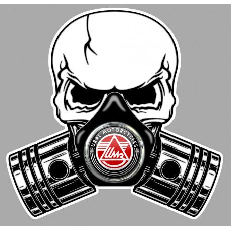 URAL Pistons skull Sticker  