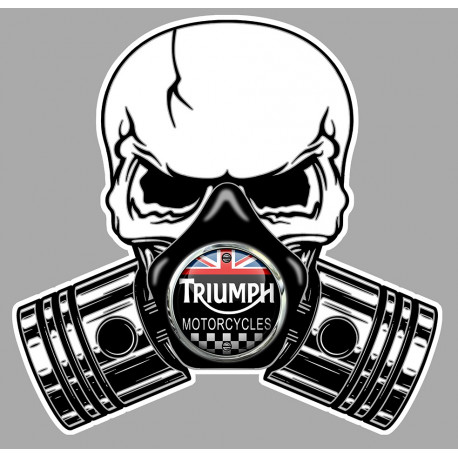 TRIUMPH Pistons skull Sticker  