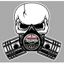 TRIUMPH Pistons Skull Stickervinyle laminé