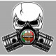 VESPA Pistons skull Sticker  