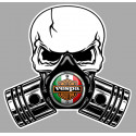 VESPA Pistons skull laminated decal