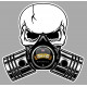 The VINCENT  Pistons skull Sticker  